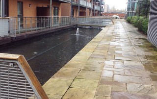 albion mill water feature