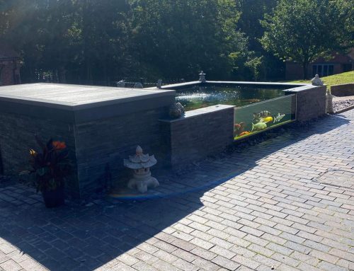 Recently completed 5000 Gallon Pond installation in Stoke