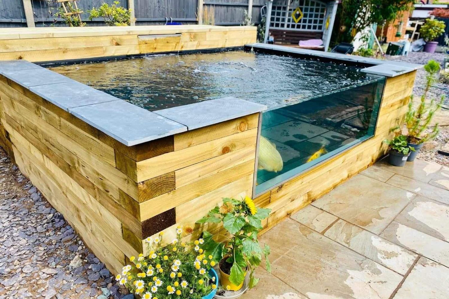 railway sleeper pond