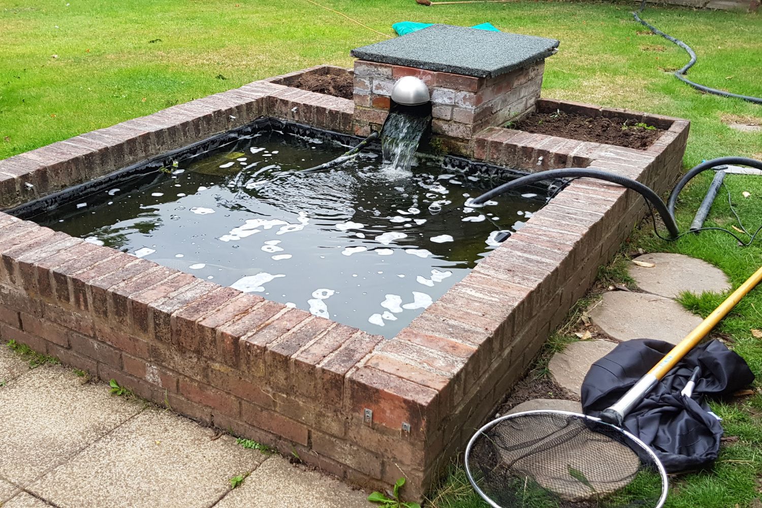 contemporary pond renovation