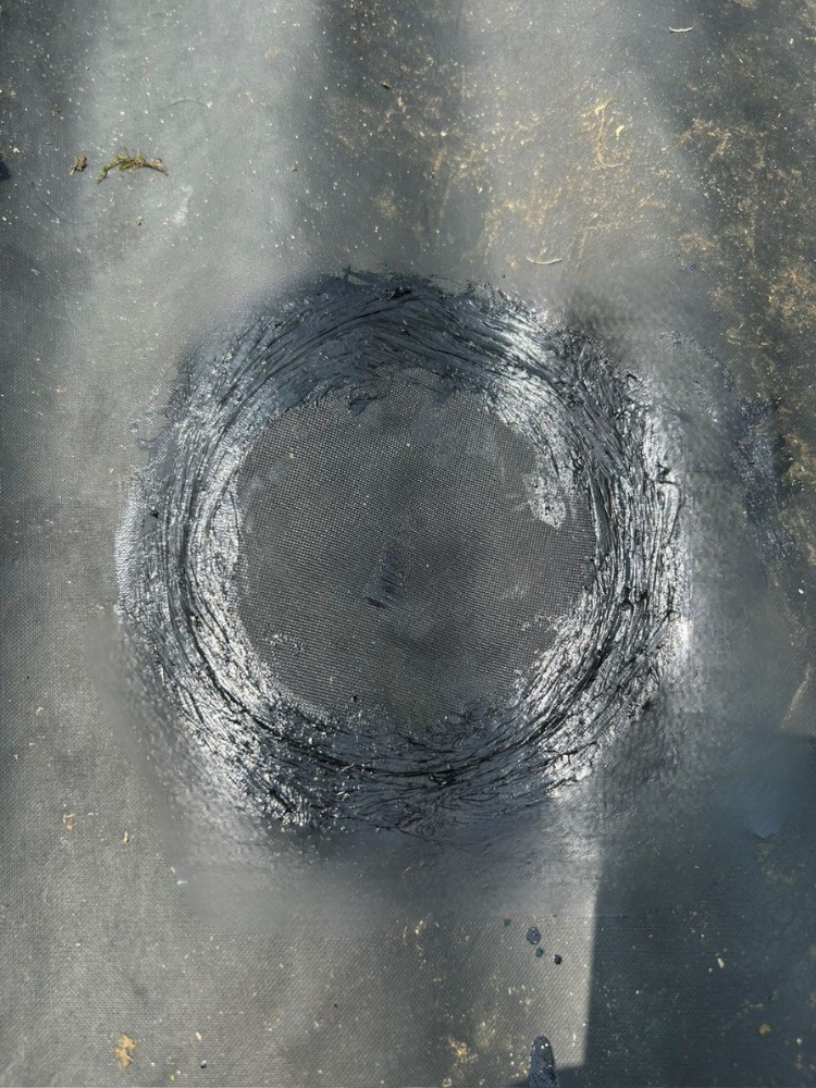 pond liner repair - after